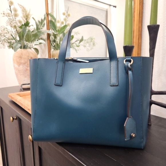 kate spade Handbags - KATE SPADE Putnam Drive Nelle Leather Tote, Teal Blue, Women's OS